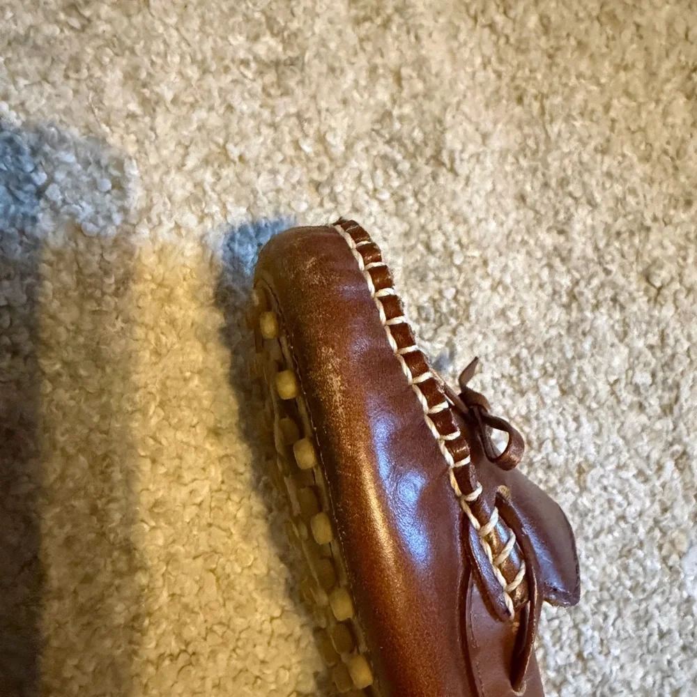 Elephantito Brown Leather Kids Moccasin Shoes